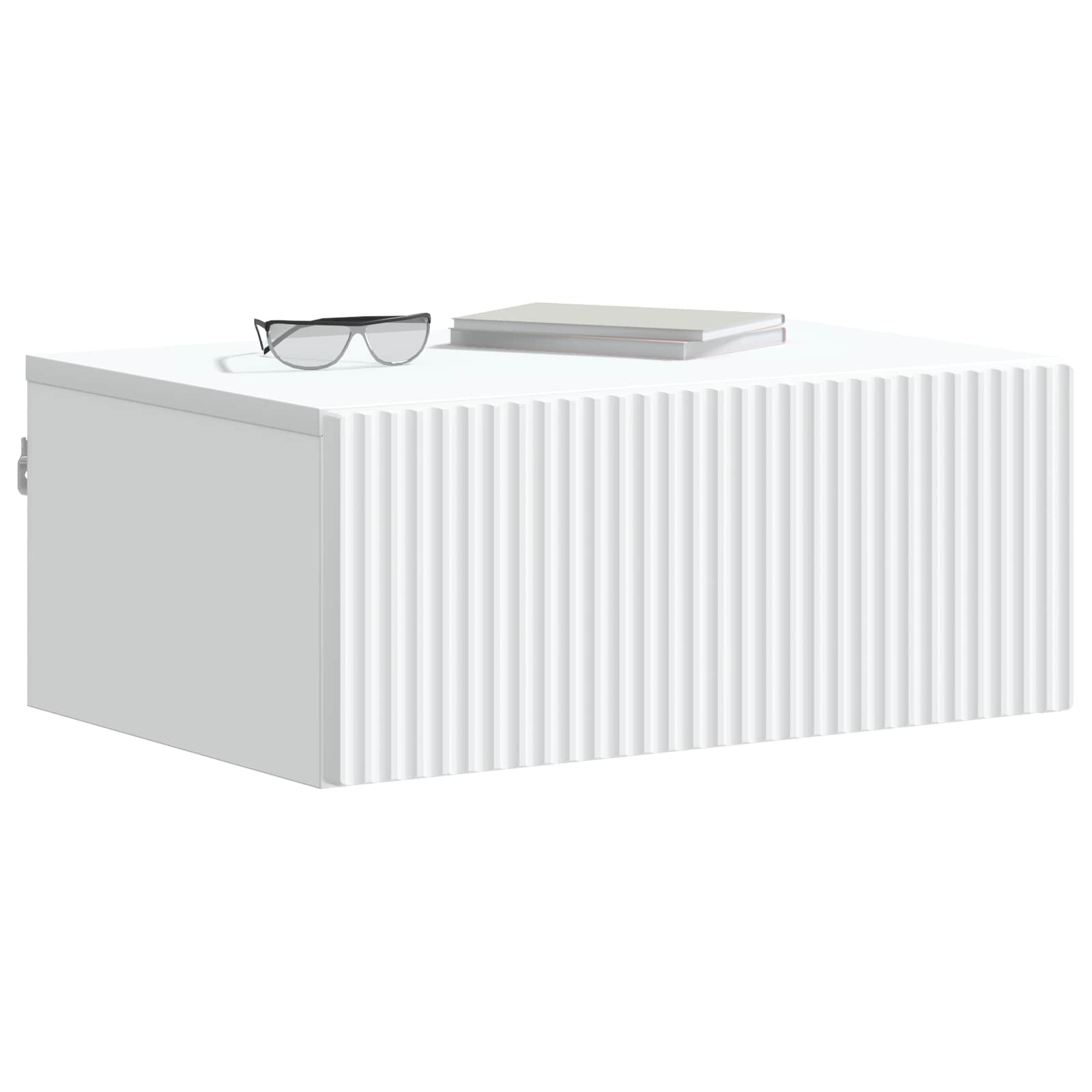 Noćni ormarić za montažu na zid 2 pcs Bijela 49 x 34,5 x 20 cm