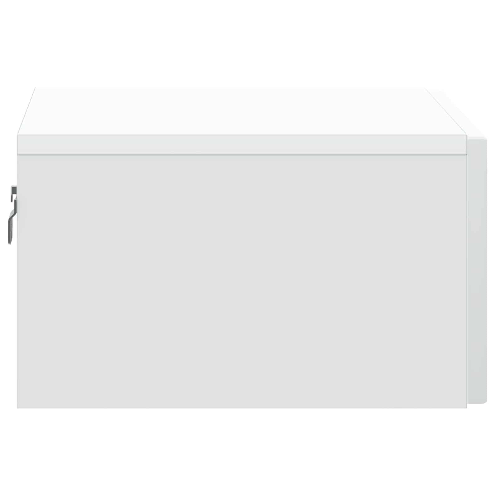 Noćni ormarić za montažu na zid 2 pcs Bijela 49 x 34,5 x 20 cm