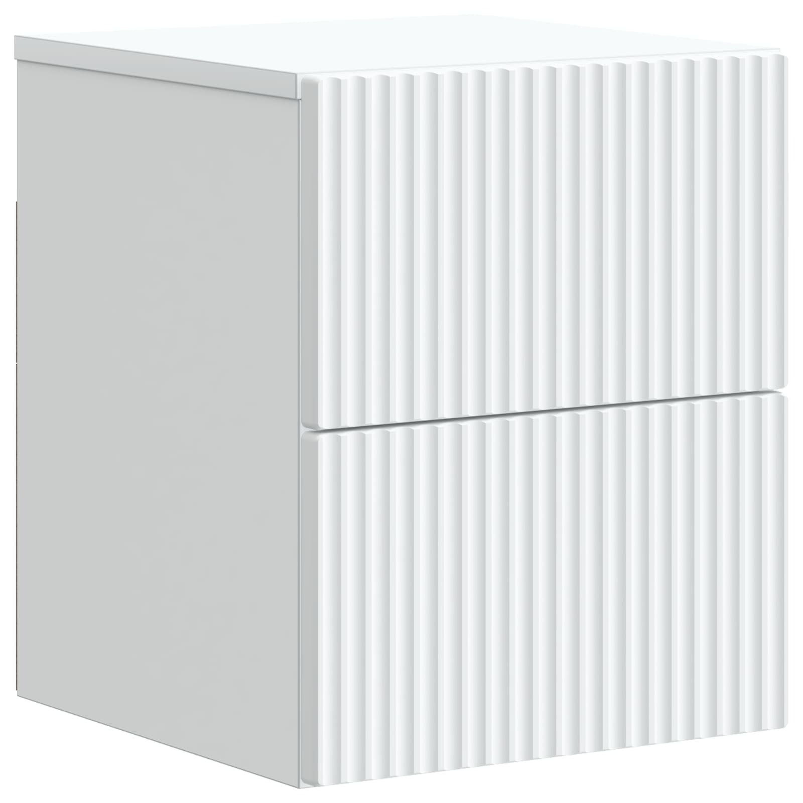 Noćni ormarić za montažu na zid 2 pcs Bijela 33 x 34,5 x 40 cm