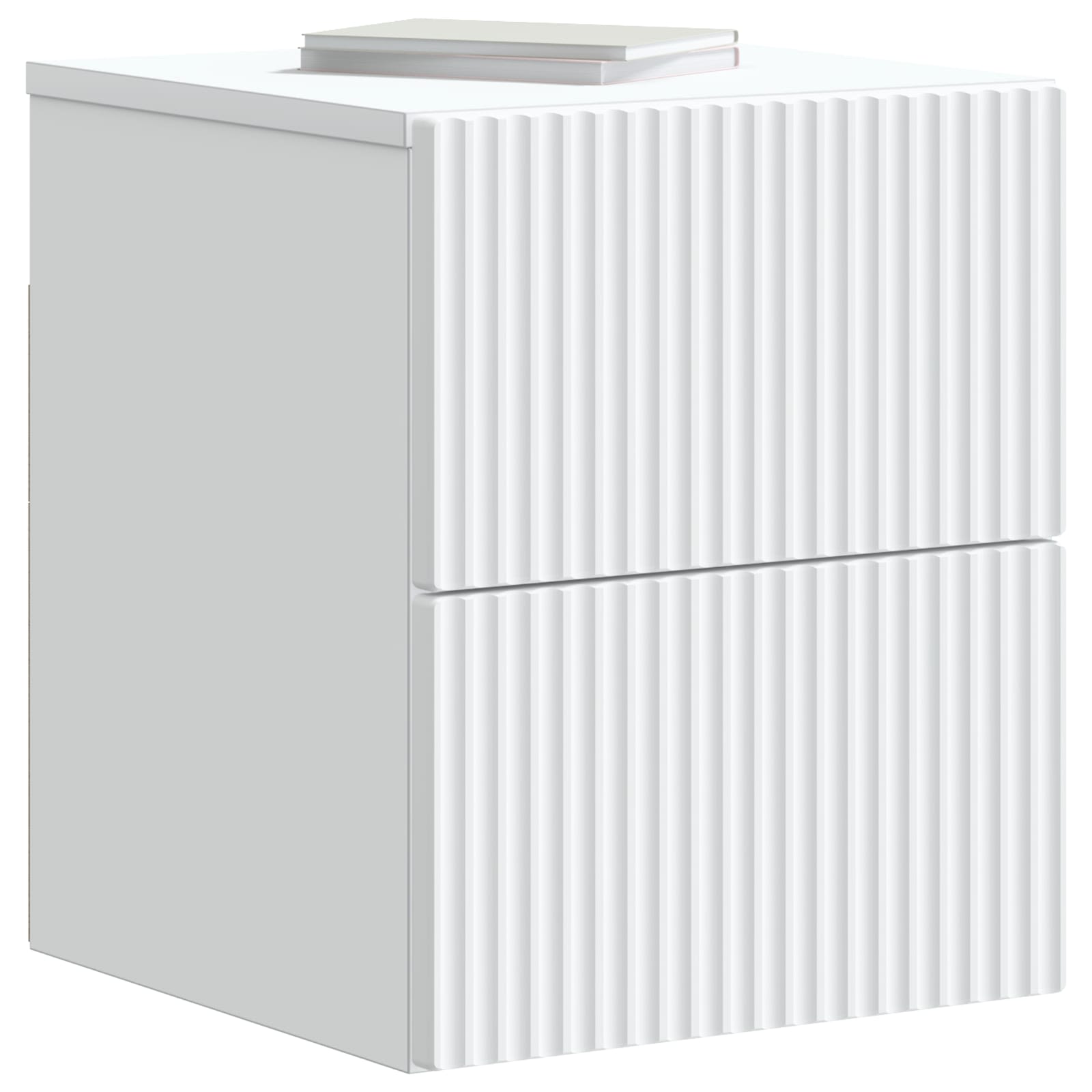Noćni ormarić za montažu na zid 2 pcs Bijela 33 x 34,5 x 40 cm