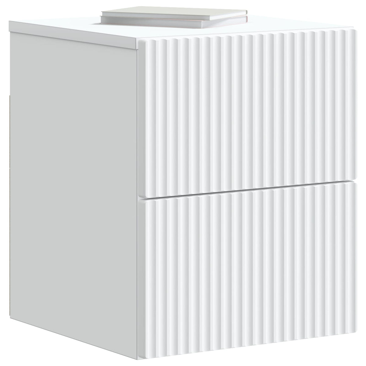 Noćni ormarić za montažu na zid 2 pcs Bijela 33 x 34,5 x 40 cm