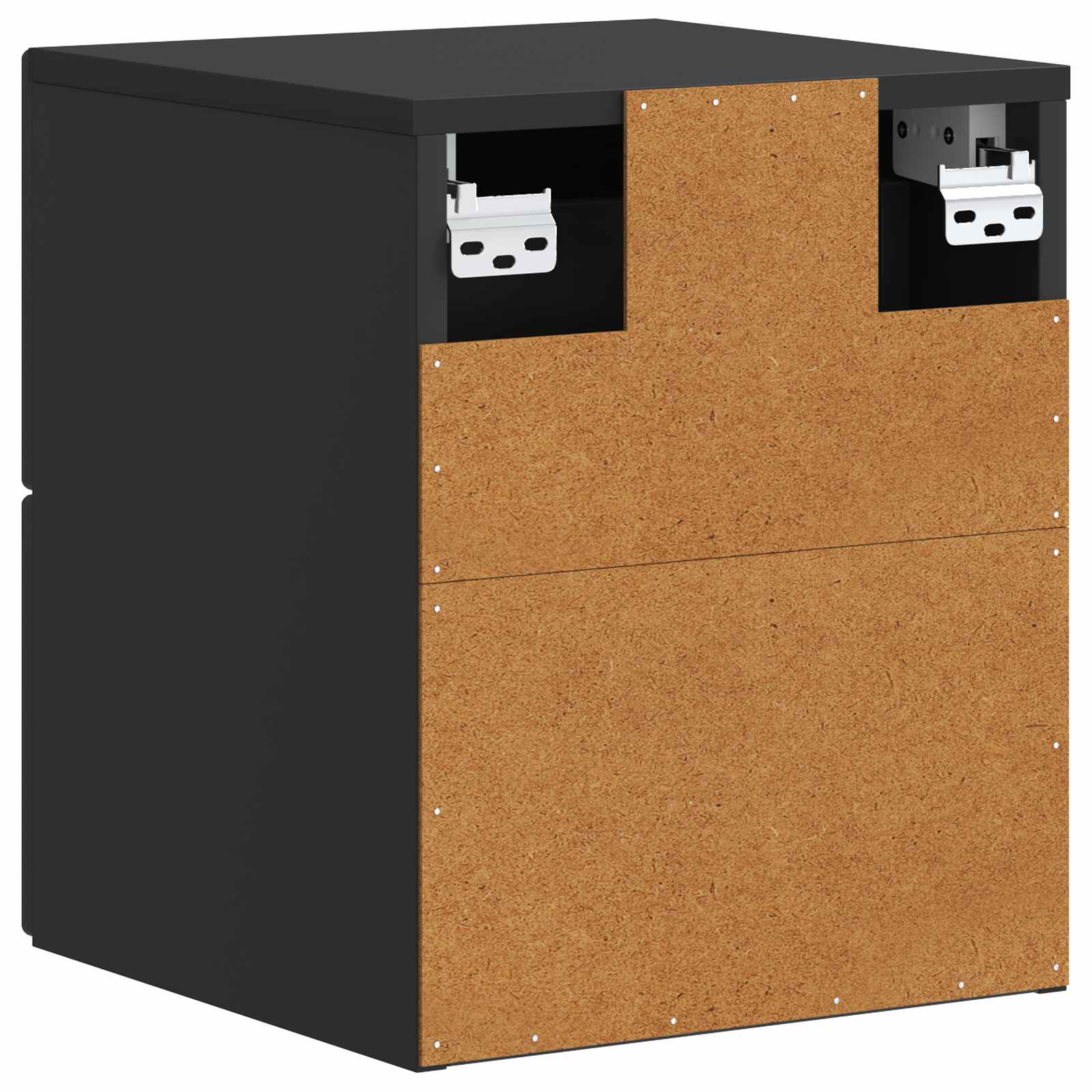 Noćni ormarić za montažu na zid 2 pcs Crna 33 x 34,5 x 40 cm