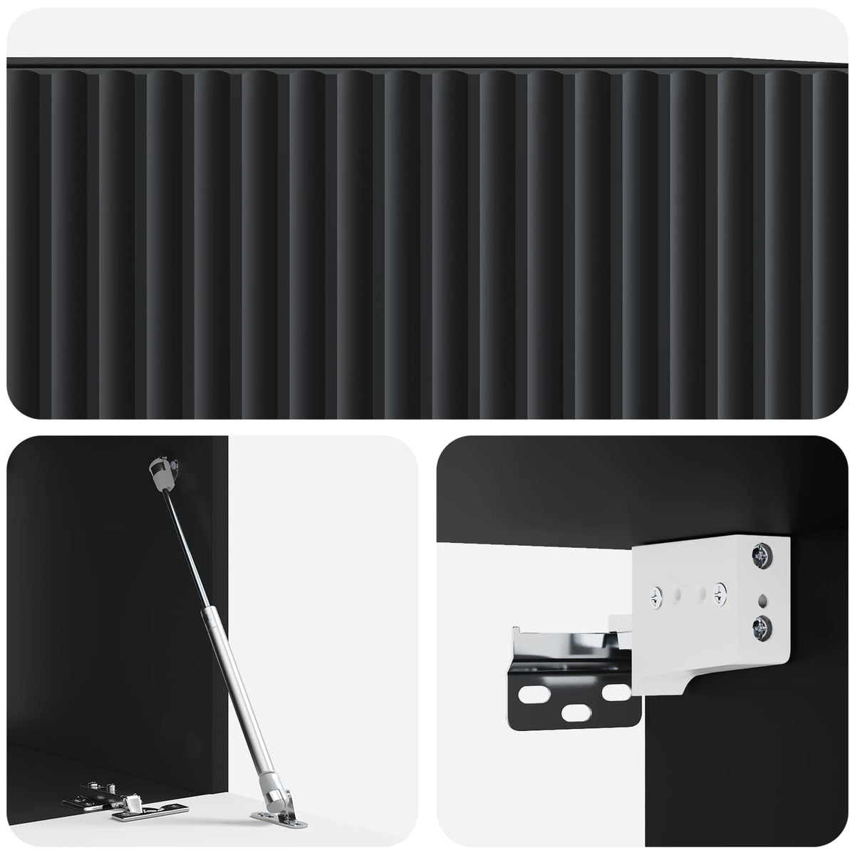 TV ormar za zid Zidne Crna 59,5 x 41 x 30 cm Konstruirano drvo