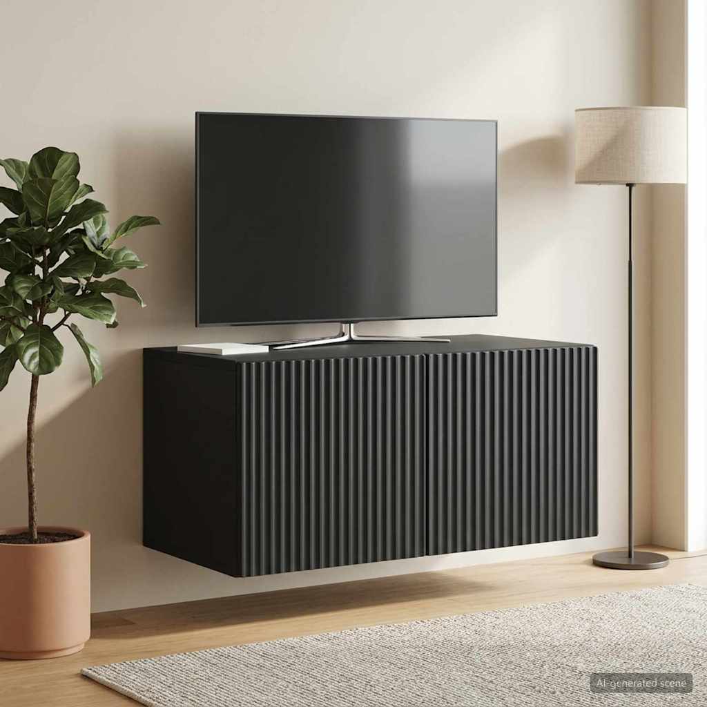 TV ormar za zid Zidne Crna 59,5 x 41 x 30 cm Konstruirano drvo
