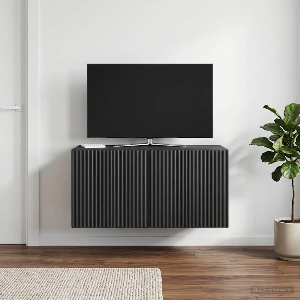 TV ormar za zid Zidne Crna 59,5 x 41 x 30 cm Konstruirano drvo