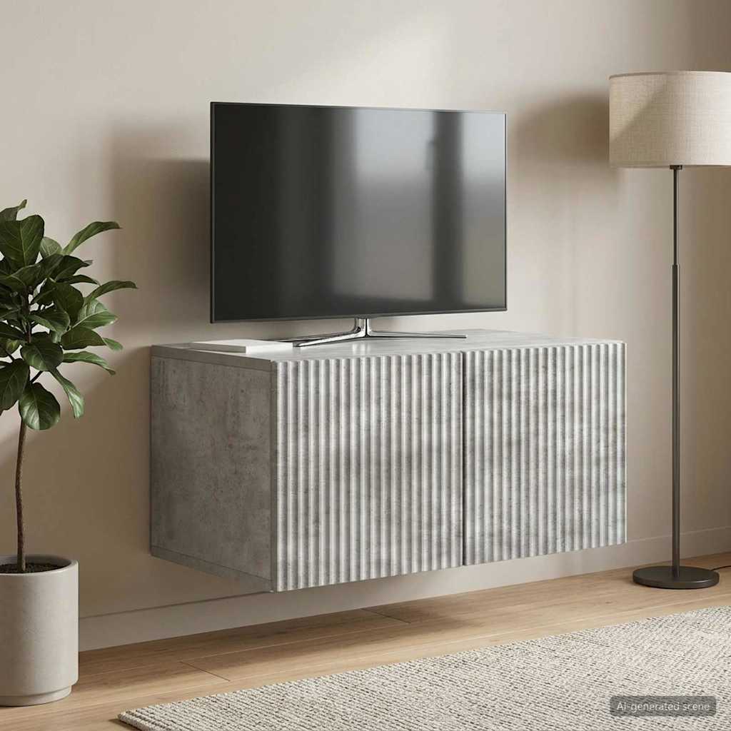 TV ormar za zid Zidne Betonska siva 59,5 x 41 x 30 cm