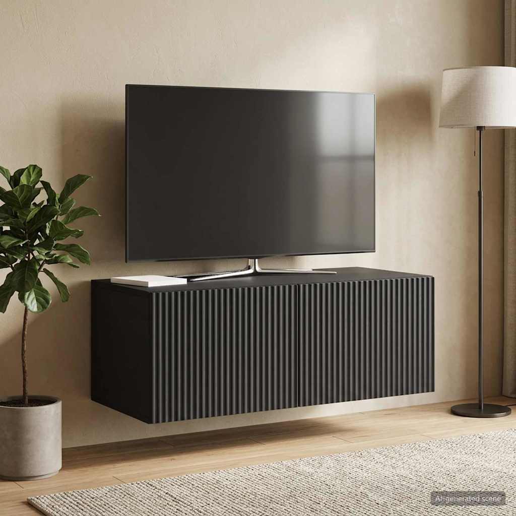 TV ormar za zid Zidne Crna 78,5 x 41 x 30 cm Konstruirano drvo