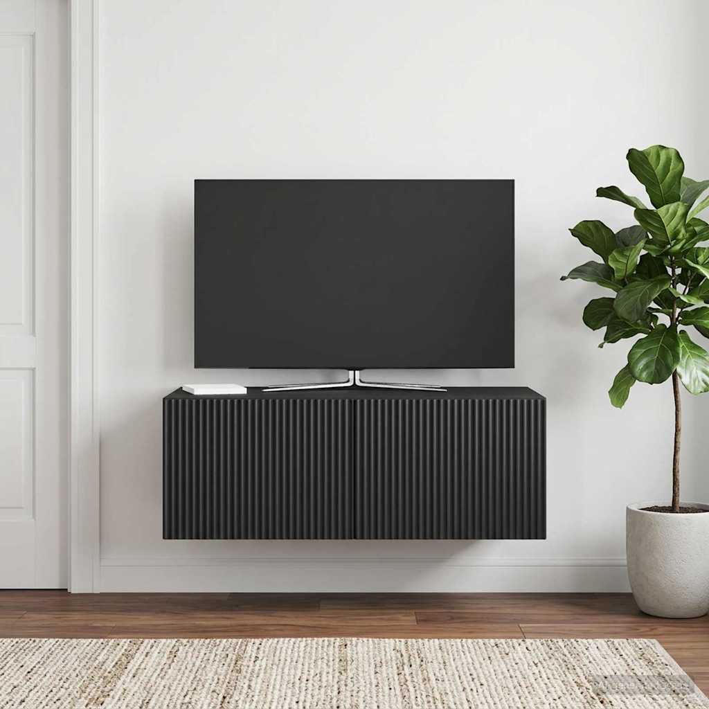 TV ormar za zid Zidne Crna 78,5 x 41 x 30 cm Konstruirano drvo
