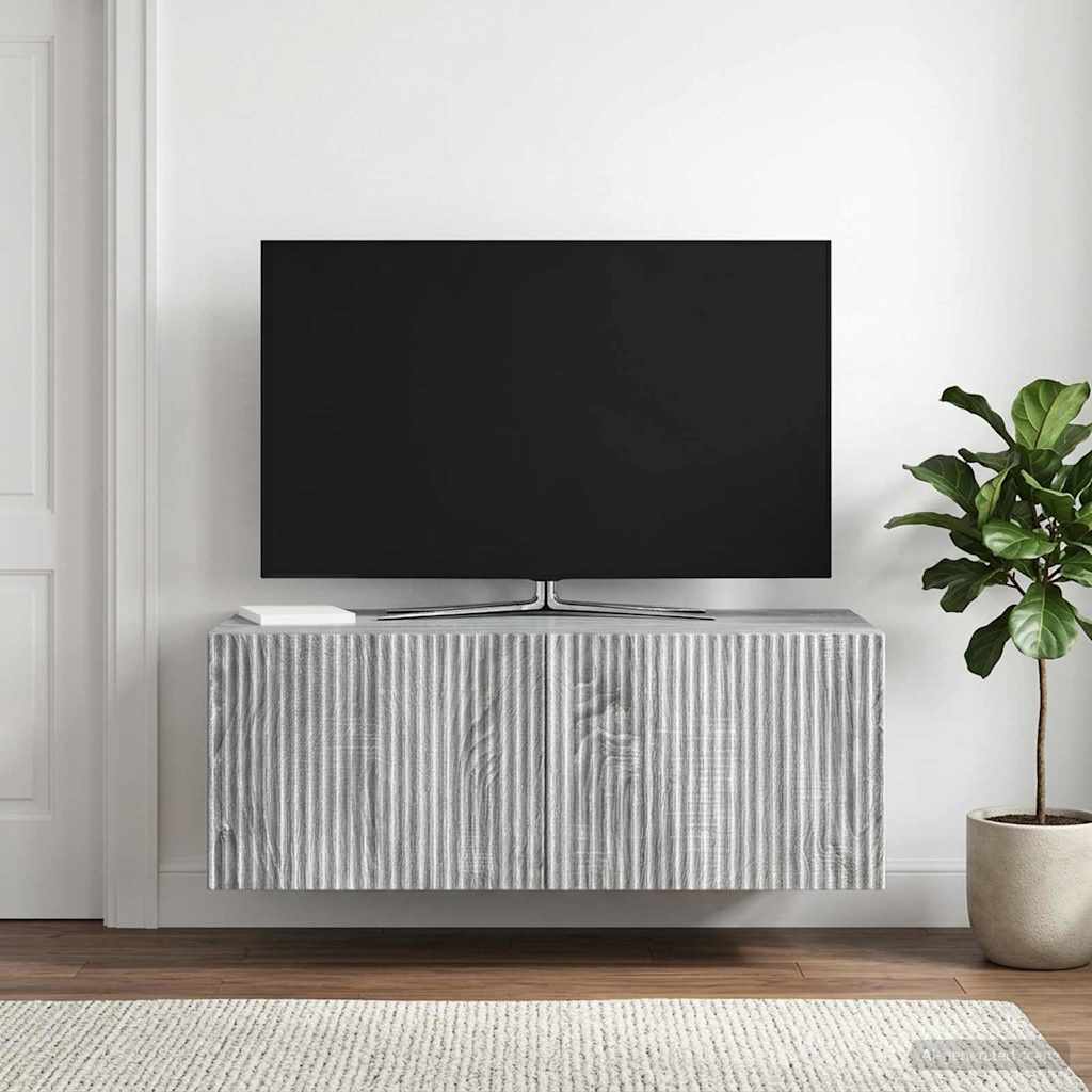 TV ormar za zid Siva sonoma 78,5 x 41 x 30 cm Konstruirano drvo