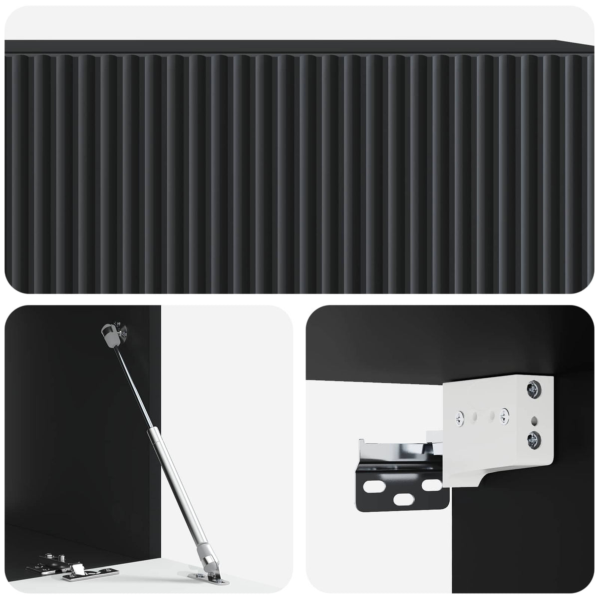 TV ormar za zid Zidne Crna 98 x 41 x 30 cm Konstruirano drvo