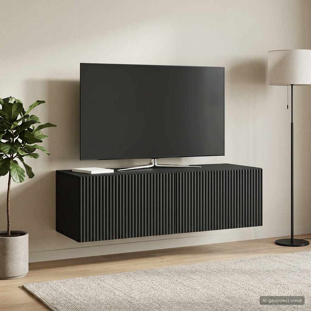 TV ormar za zid Zidne Crna 98 x 41 x 30 cm Konstruirano drvo