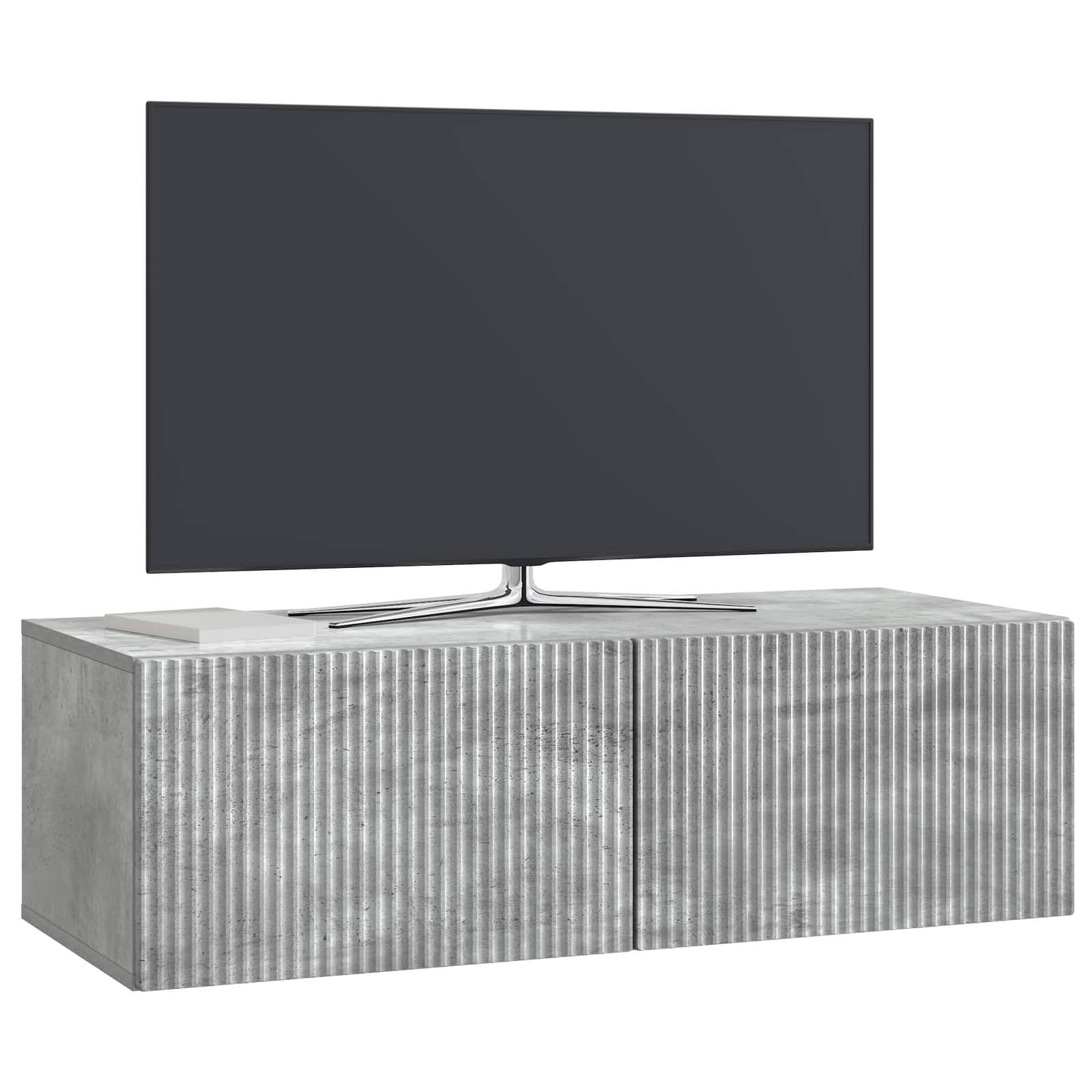 TV ormar za zid Betonska siva 98 x 41 x 30 cm Konstruirano drvo