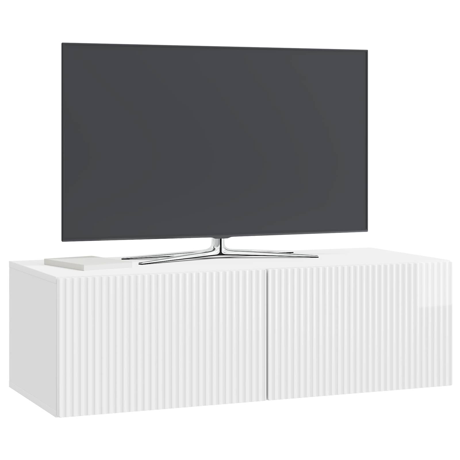 TV ormar za zid Zidne Bijela visokog sjaja 98 x 41 x 30 cm