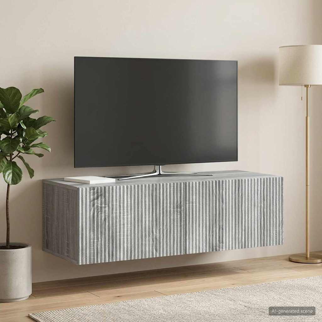 TV ormar za zid Siva sonoma 98 x 41 x 30 cm Konstruirano drvo