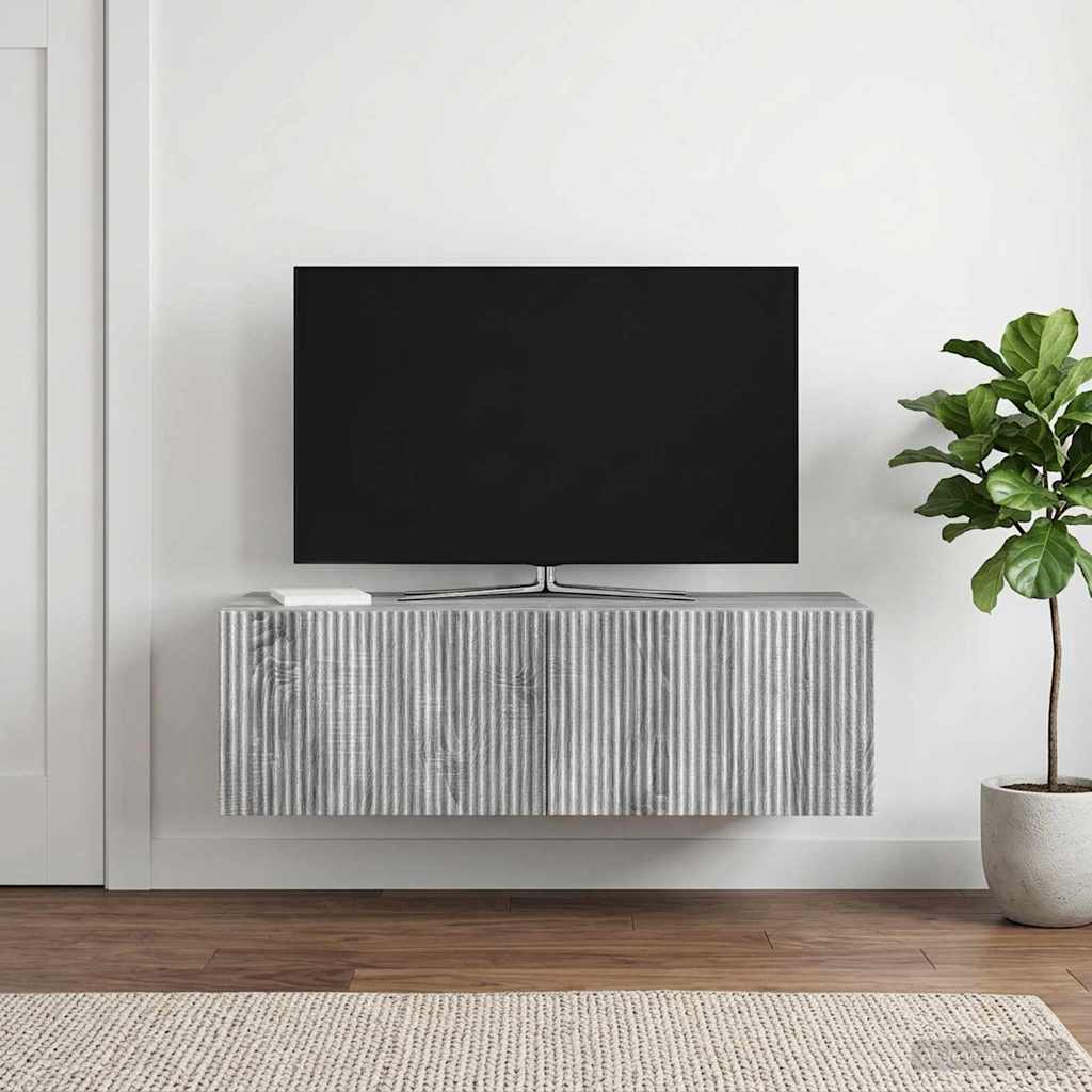 TV ormar za zid Siva sonoma 98 x 41 x 30 cm Konstruirano drvo