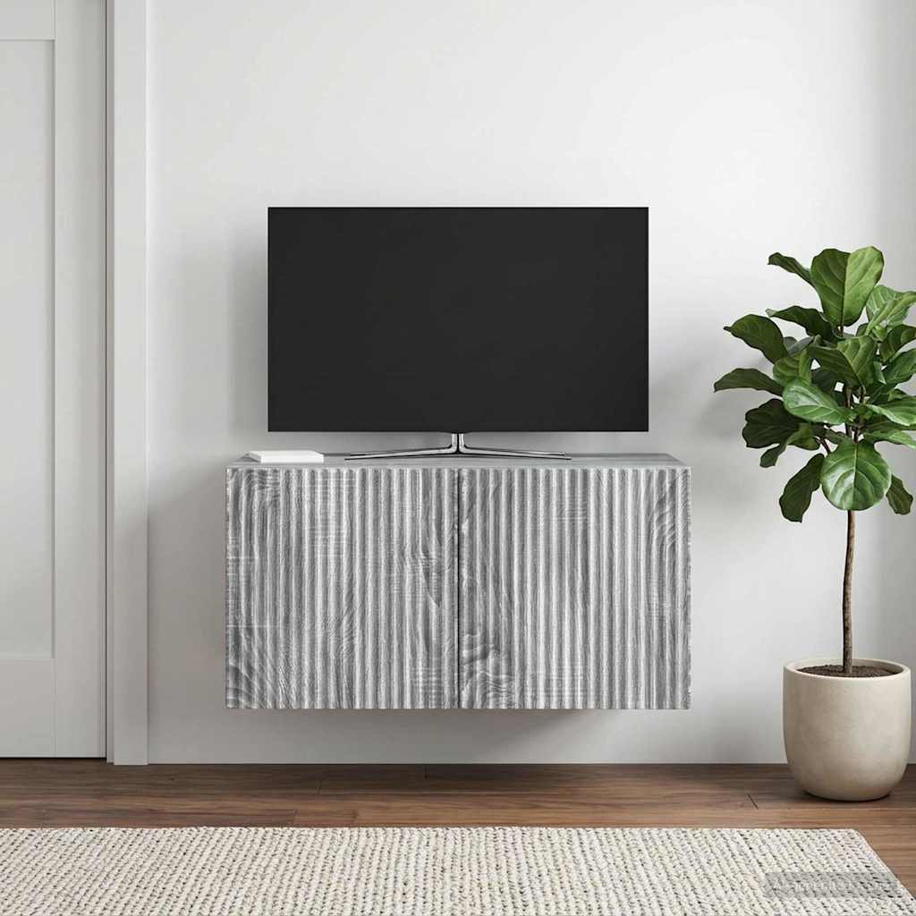 TV ormar za zid Siva sonoma 59,5 x 31 x 30 cm Konstruirano drvo