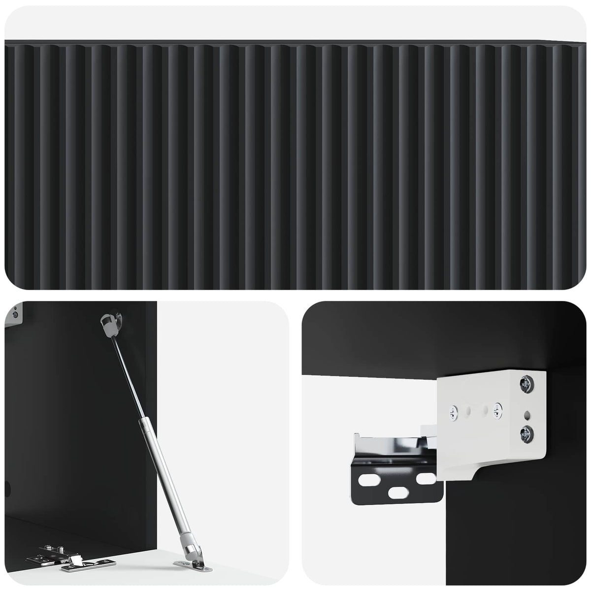 TV ormar za zid 78,5 x 31 x 30 cm Crna Konstruirano drvo