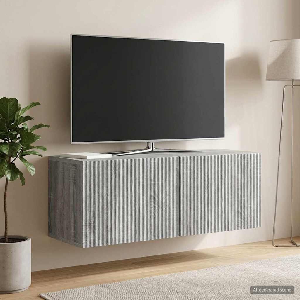 TV ormar za zid Siva sonoma 78,5 x 31 x 30 cm Konstruirano drvo
