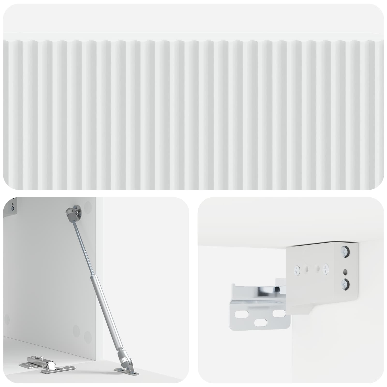 TV ormar za zid Zidne Bijela 98 x 31 x 30 cm Konstruirano drvo