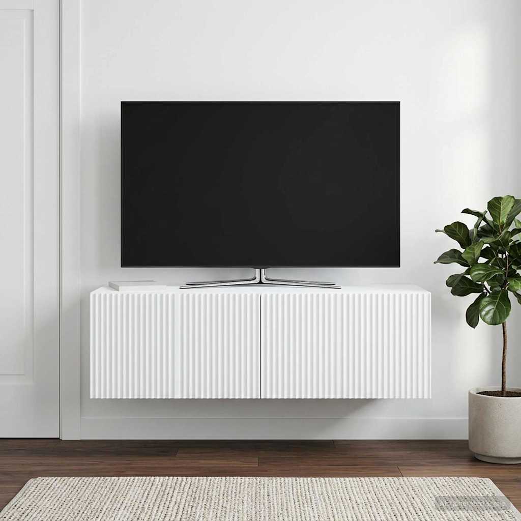 TV ormar za zid Zidne Bijela 98 x 31 x 30 cm Konstruirano drvo