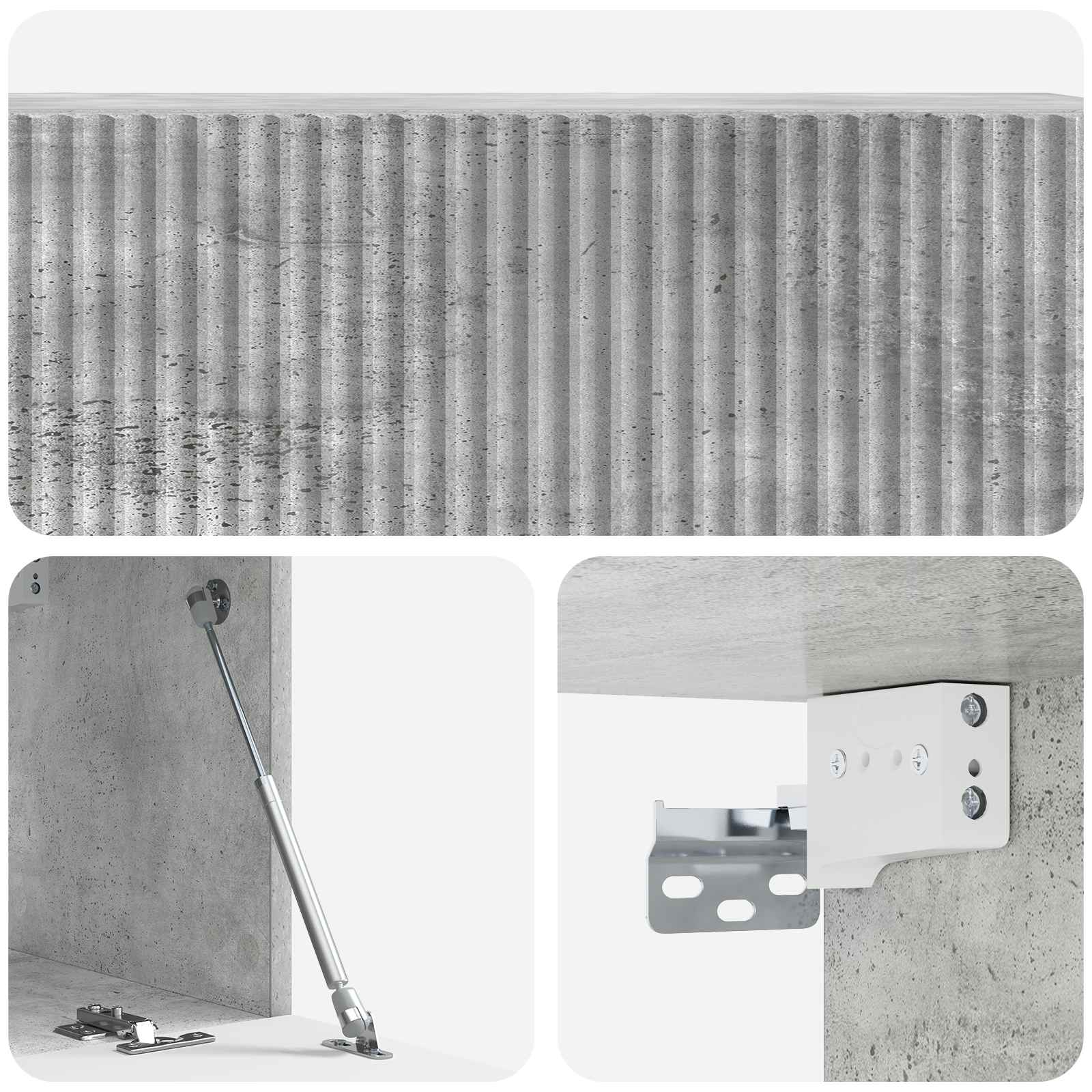 TV ormar za zid Betonska siva 98 x 31 x 30 cm Konstruirano drvo