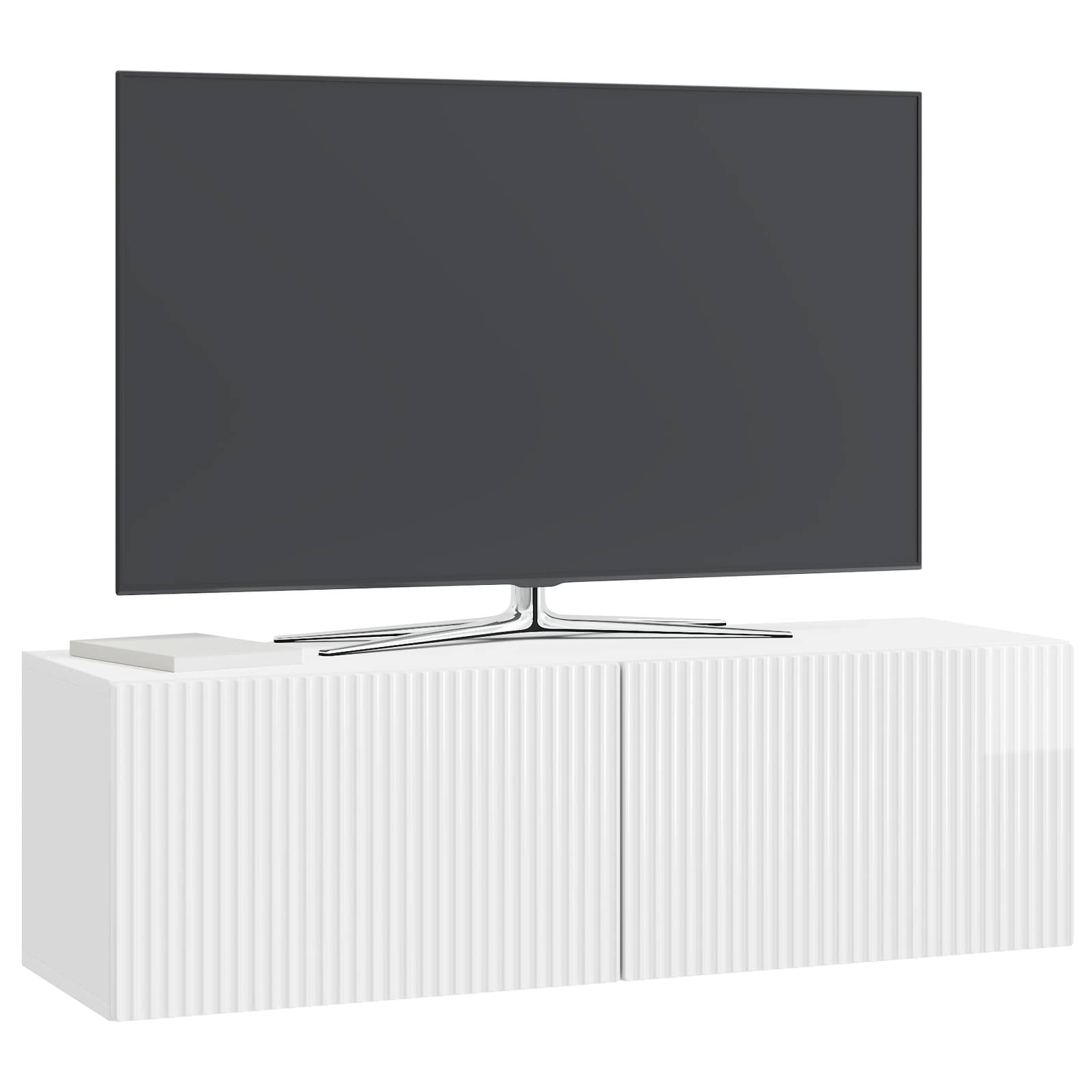 TV ormar za zid Zidne Bijela visokog sjaja 98 x 31 x 30 cm