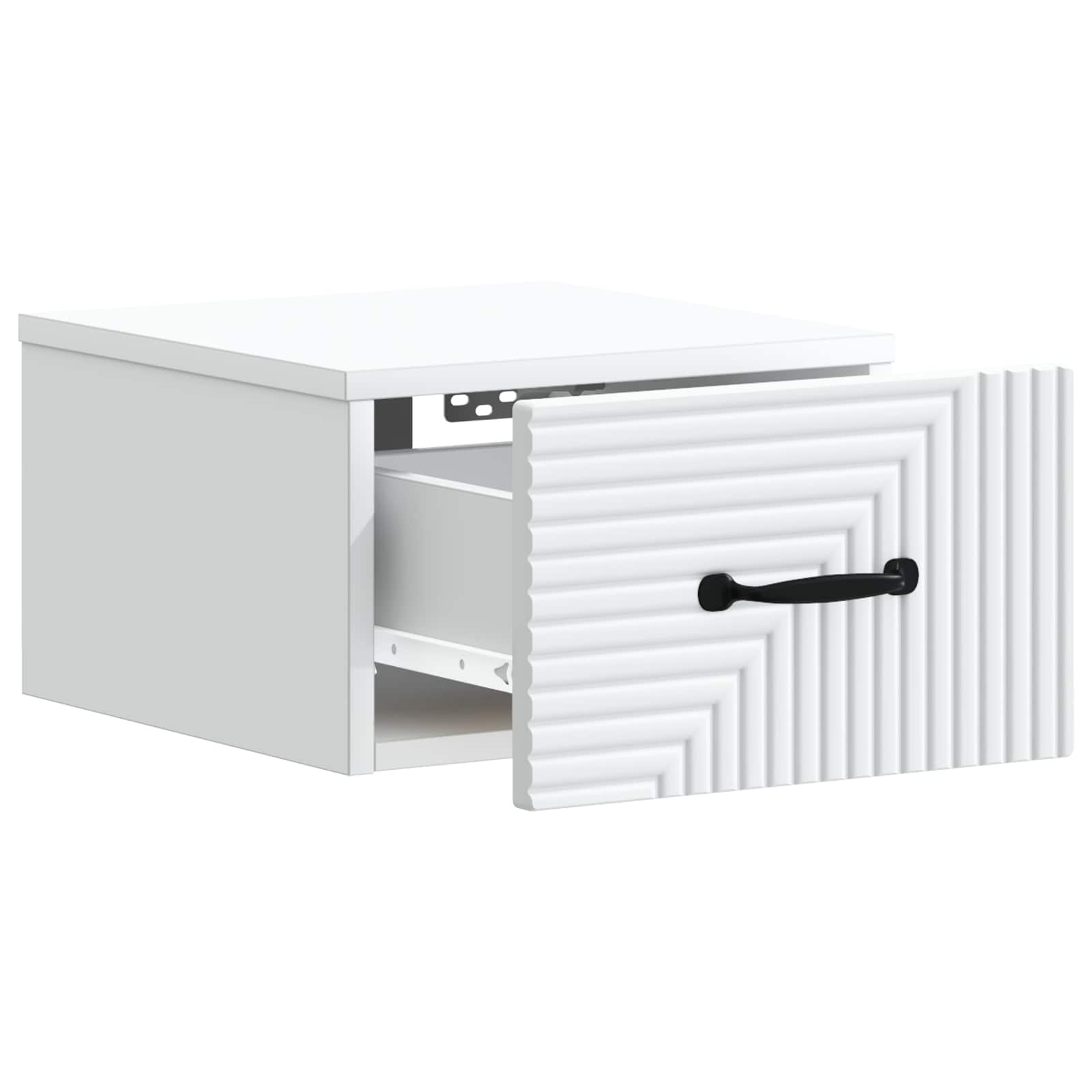 Noćni ormarić za montažu na zid 2 pcs Bijela 34,5 x 33 x 20 cm