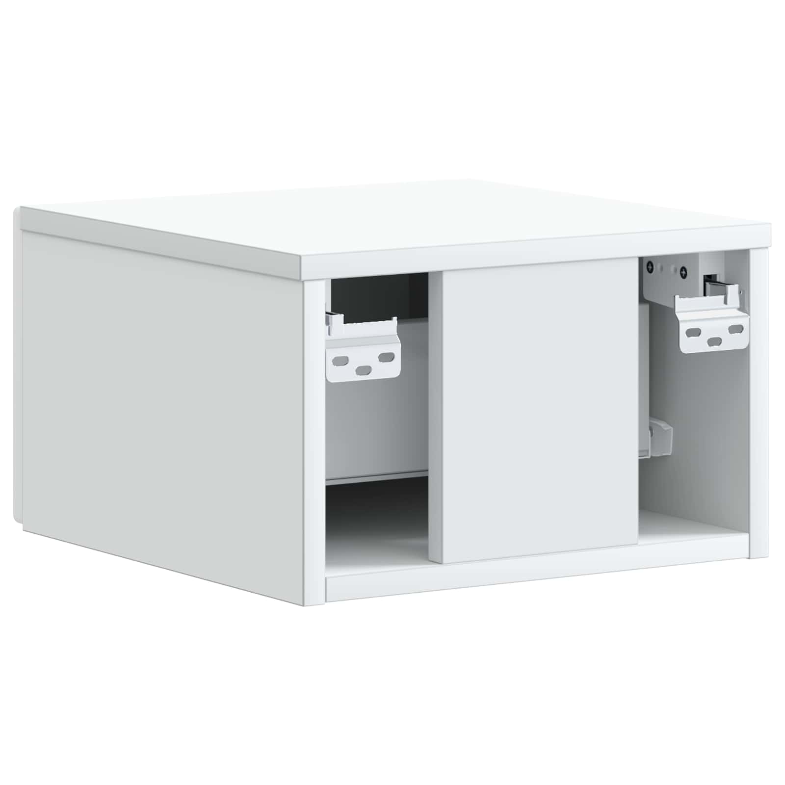 Noćni ormarić za montažu na zid 2 pcs Bijela 34,5 x 33 x 20 cm