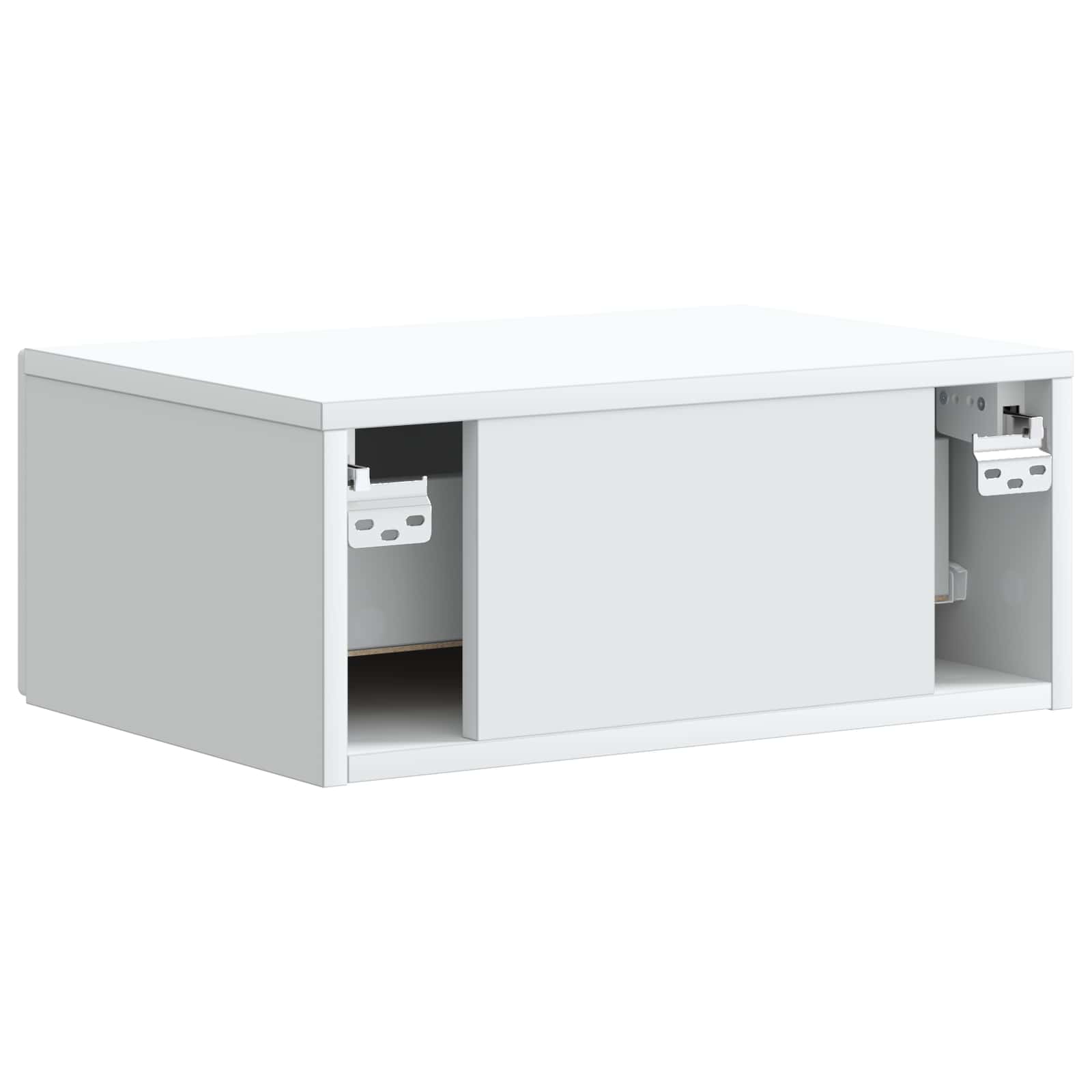 Noćni ormarić za montažu na zid 2 pcs Bijela 49 x 34,5 x 20 cm