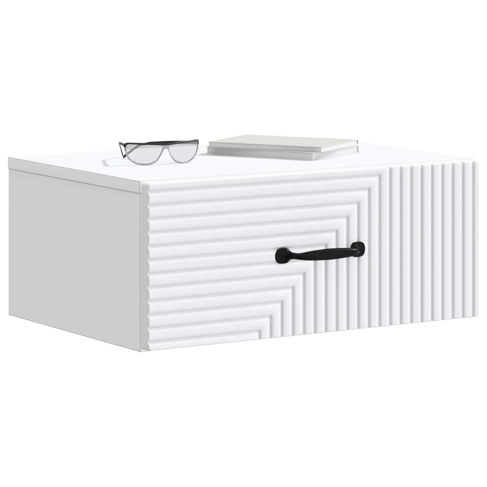 Noćni ormarić za montažu na zid 2 pcs Bijela 49 x 34,5 x 20 cm