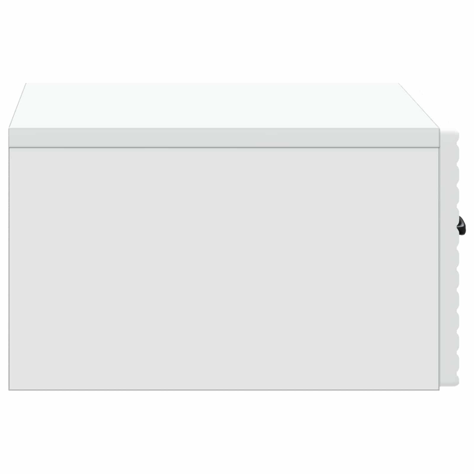 Noćni ormarić za montažu na zid 2 pcs Bijela 49 x 34,5 x 20 cm