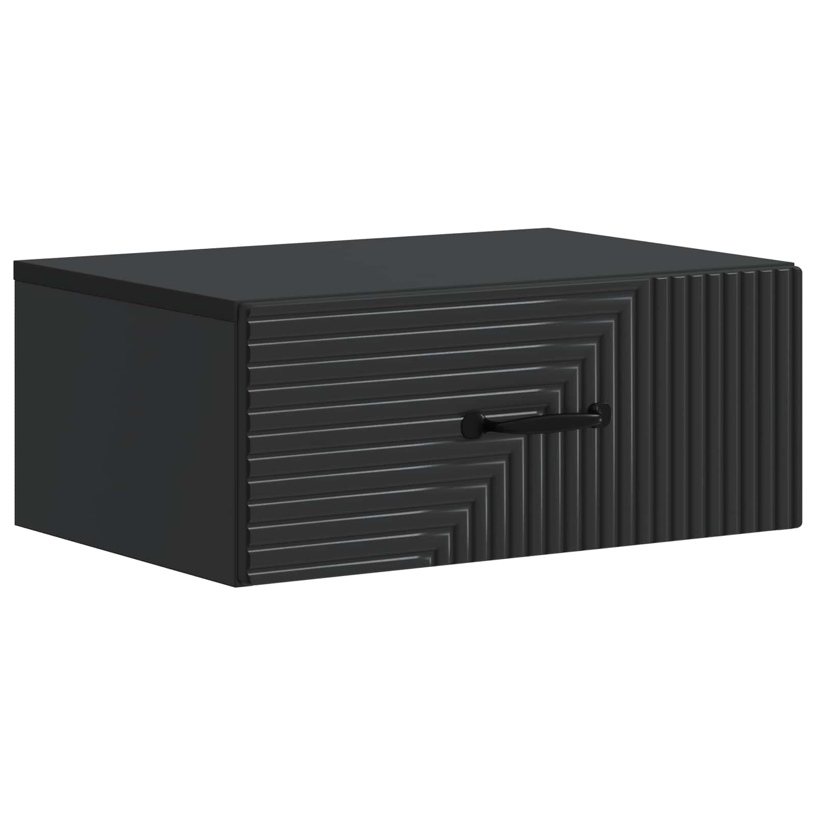 Noćni ormarić za montažu na zid 2 pcs Crna 49 x 34,5 x 20 cm