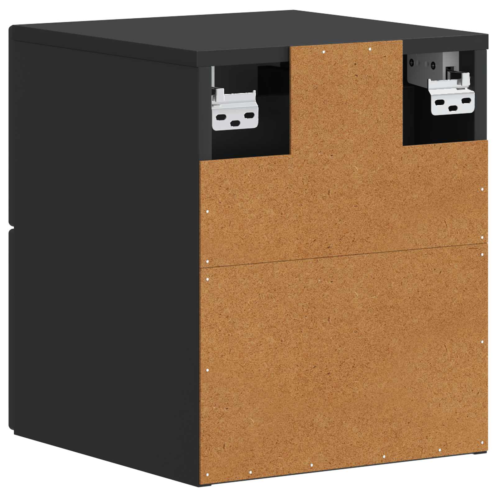 Noćni ormarić za montažu na zid 2 pcs Crna 34,5 x 33 x 40 cm