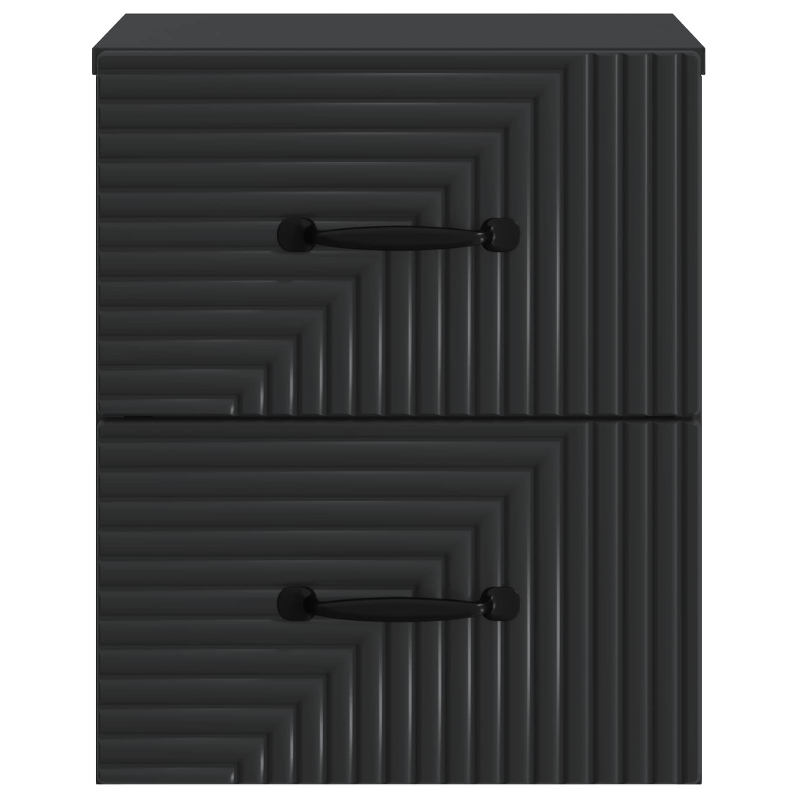 Noćni ormarić za montažu na zid 2 pcs Crna 34,5 x 33 x 40 cm