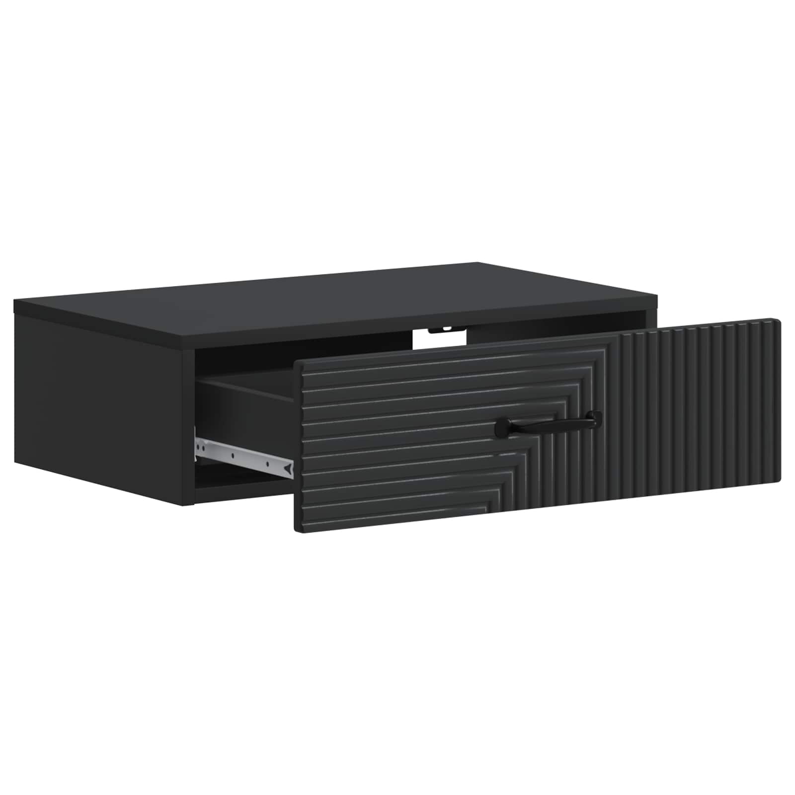 Stolna montirana na zid Crna 59 x 34,5 x 17 cm