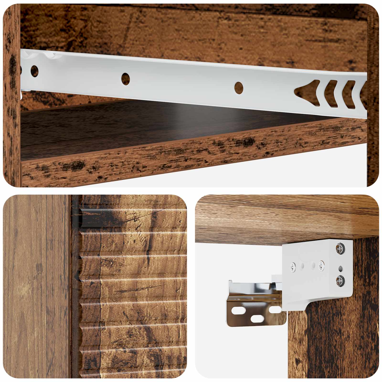 Stolna montirana na zid Staro drvo 59 x 34,5 x 17 cm