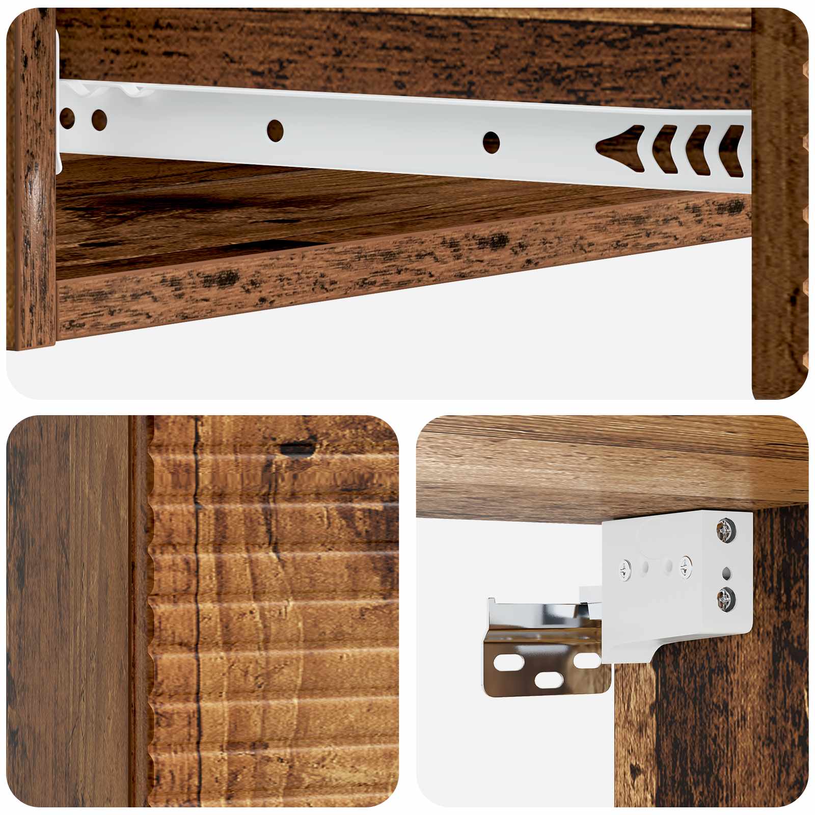 Stolna montirana na zid Staro drvo 87,5 x 34,5 x 17 cm