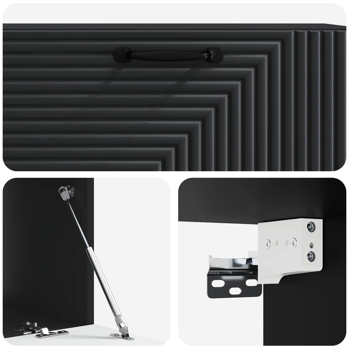 TV ormar za zid Zidne Crna 98 x 41 x 30 cm Konstruirano drvo