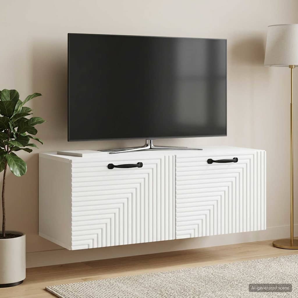 TV ormar za zid Bijela 78,5 x 31 x 30 cm Konstruirano drvo