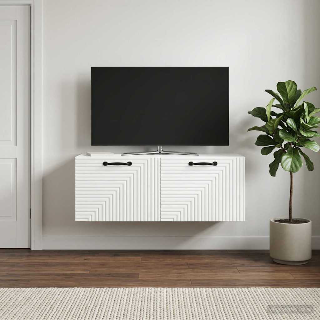 TV ormar za zid Bijela 78,5 x 31 x 30 cm Konstruirano drvo