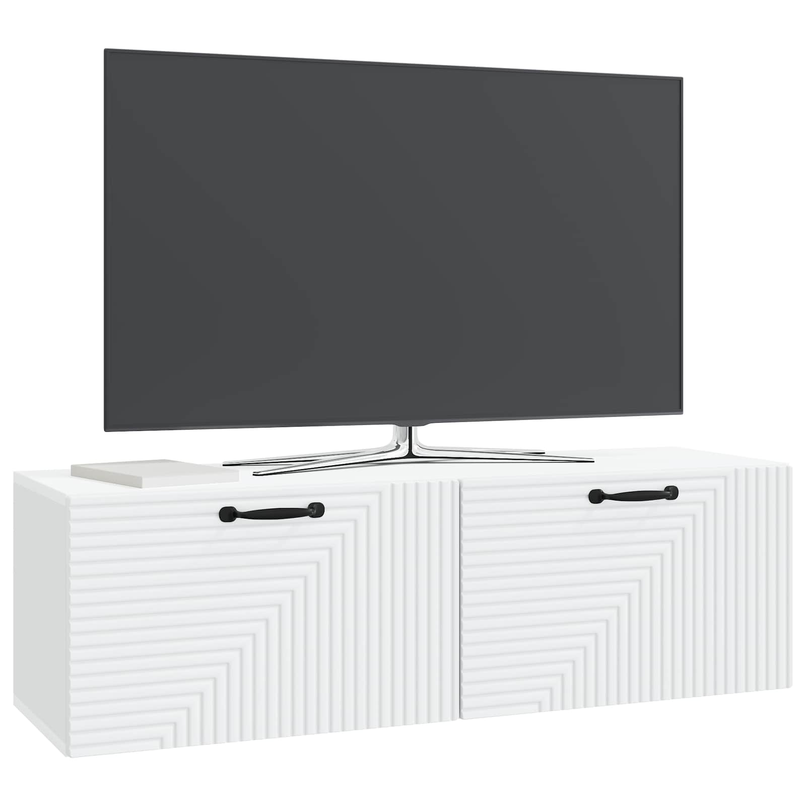 TV ormar za zid Zidne Bijela 98 x 31 x 30 cm Konstruirano drvo