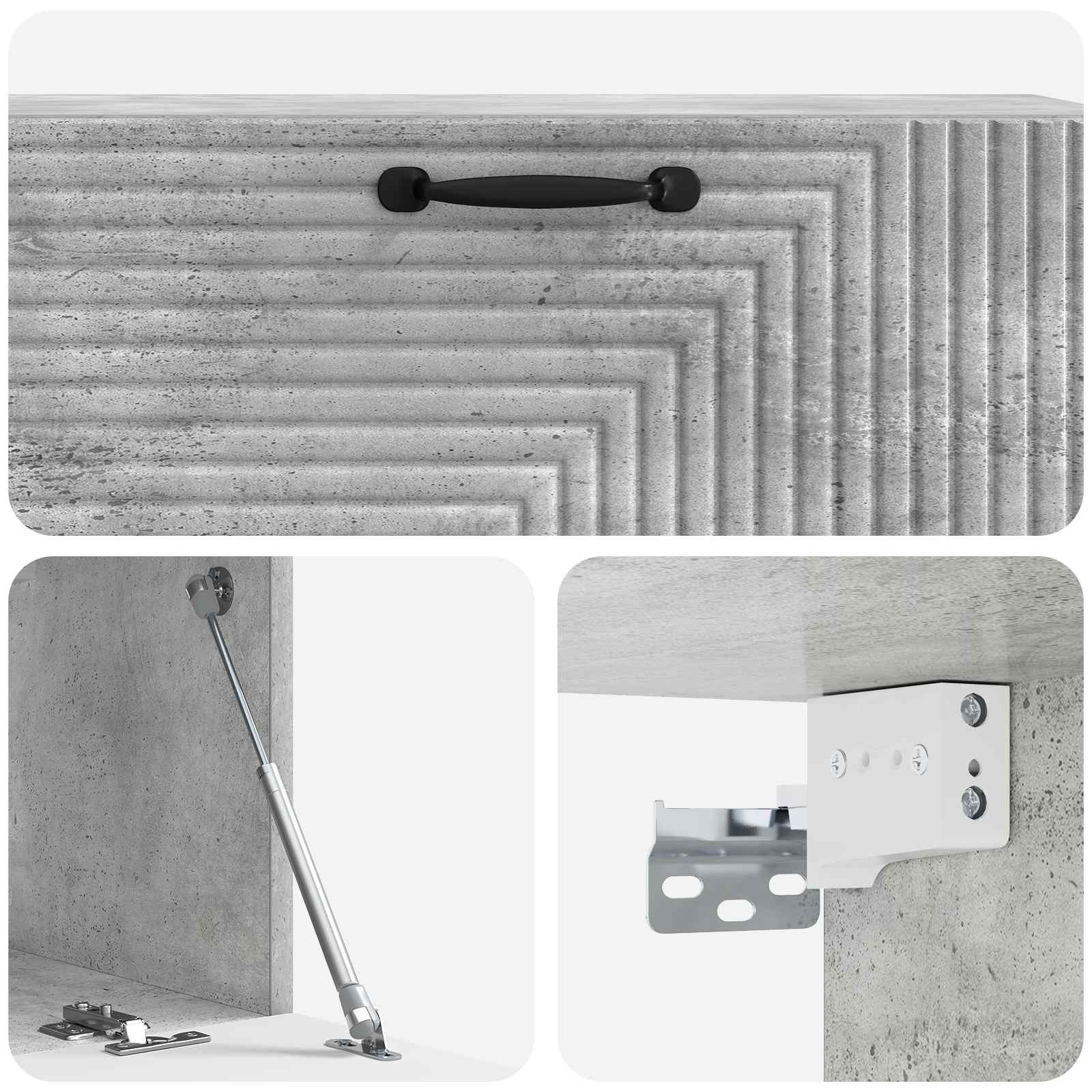 TV ormar za zid Betonska siva 98 x 31 x 30 cm Konstruirano drvo