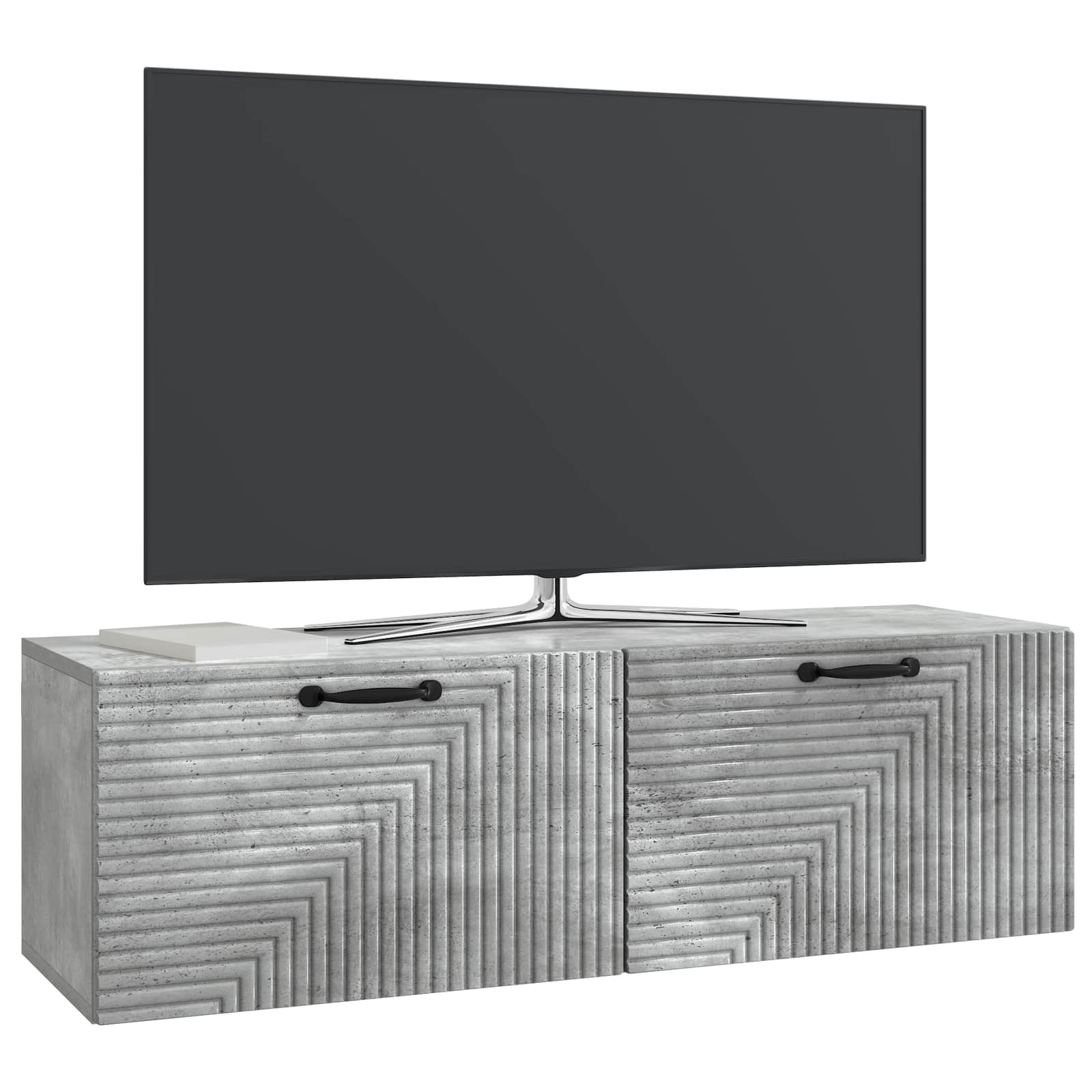 TV ormar za zid Betonska siva 98 x 31 x 30 cm Konstruirano drvo