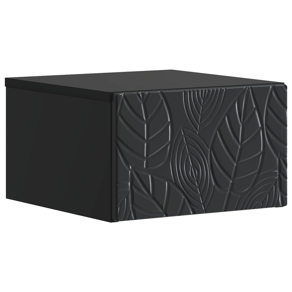 Noćni ormarić za montažu na zid 2 pcs Crna 49 x 34,5 x 20 cm