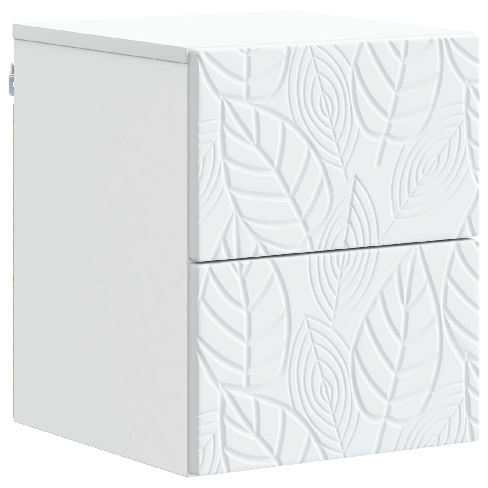 Noćni ormarić za montažu na zid 2 pcs Bijela 34,5 x 33 x 40 cm
