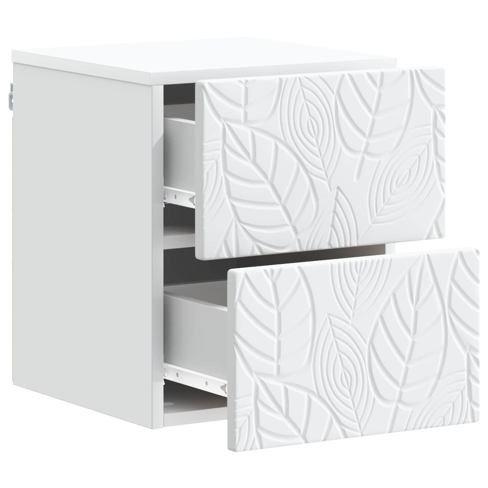 Noćni ormarić za montažu na zid 2 pcs Bijela 34,5 x 33 x 40 cm