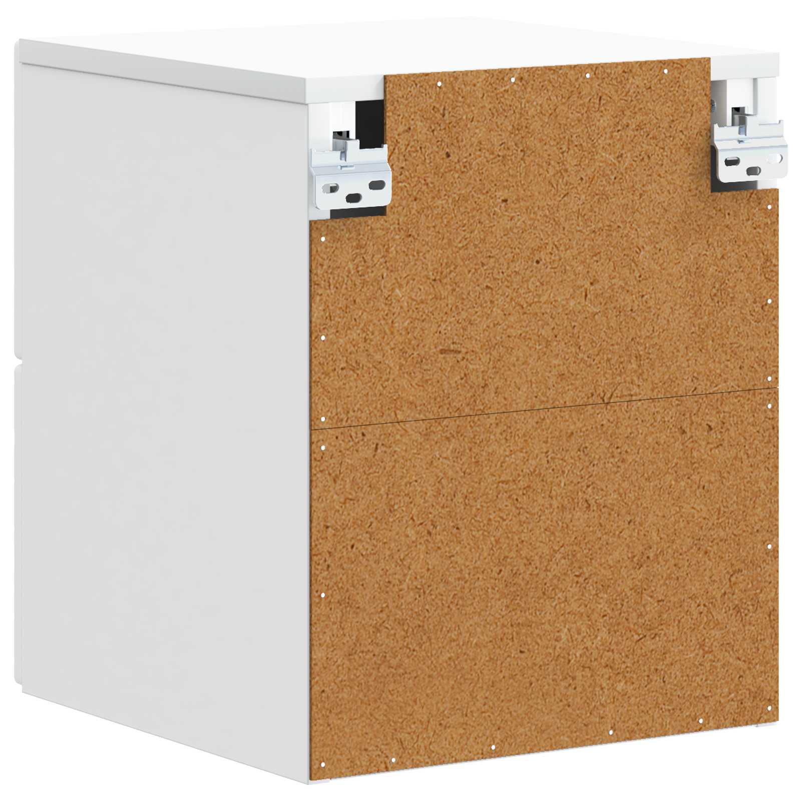 Noćni ormarić za montažu na zid 2 pcs Bijela 34,5 x 33 x 40 cm