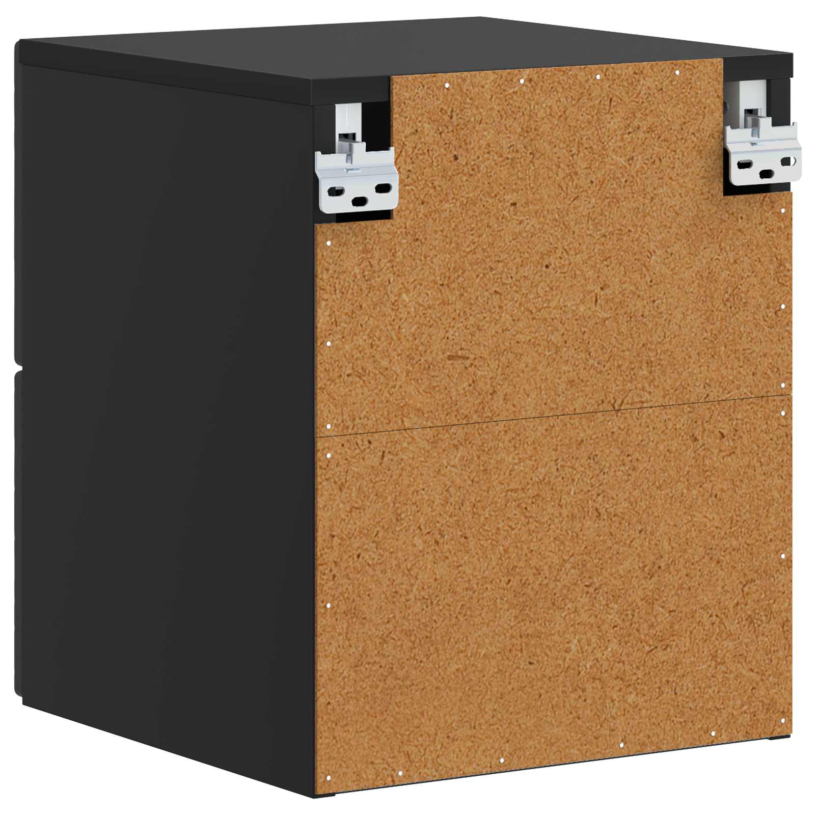 Noćni ormarić za montažu na zid 2 pcs Crna 34,5 x 33 x 40 cm