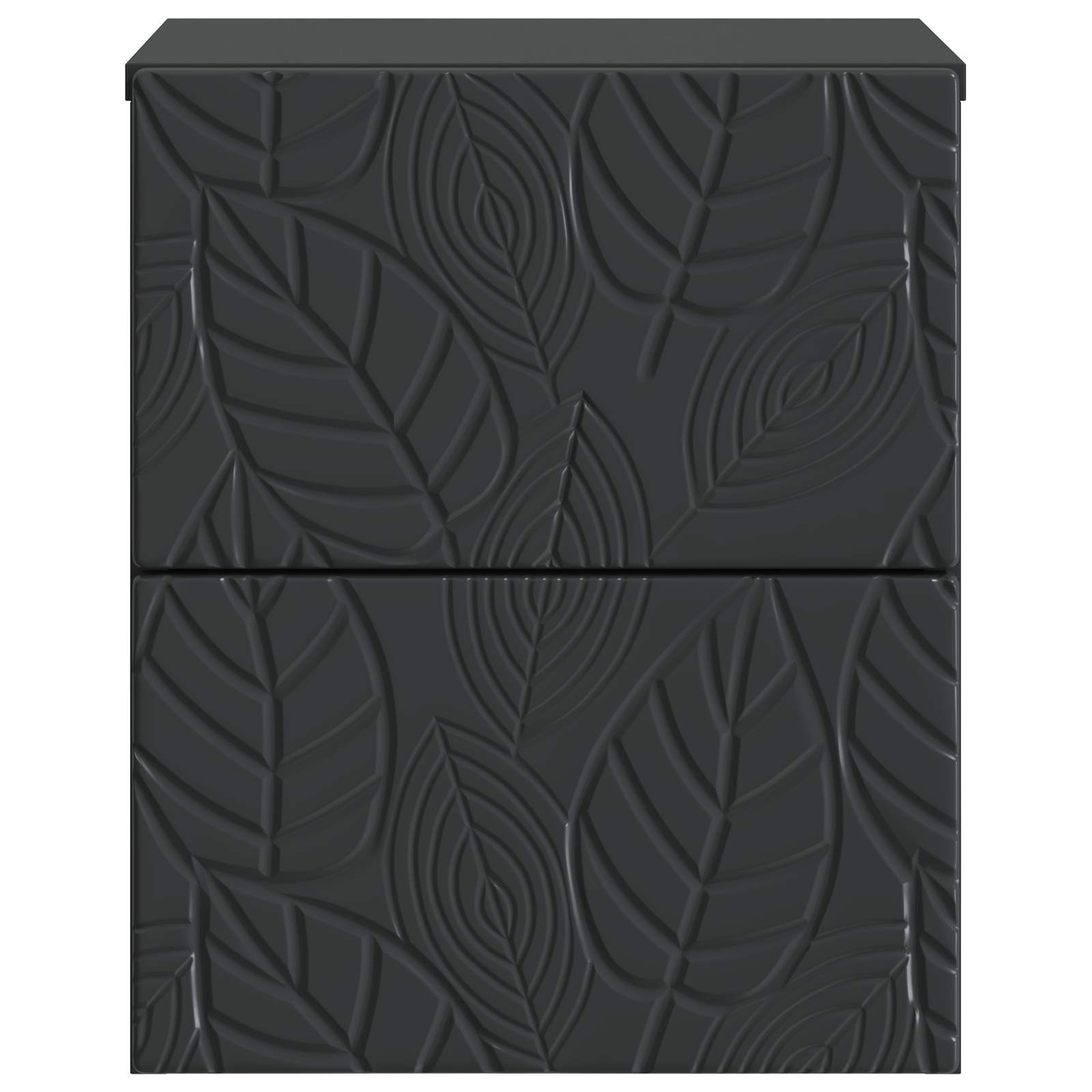 Noćni ormarić za montažu na zid 2 pcs Crna 34,5 x 33 x 40 cm