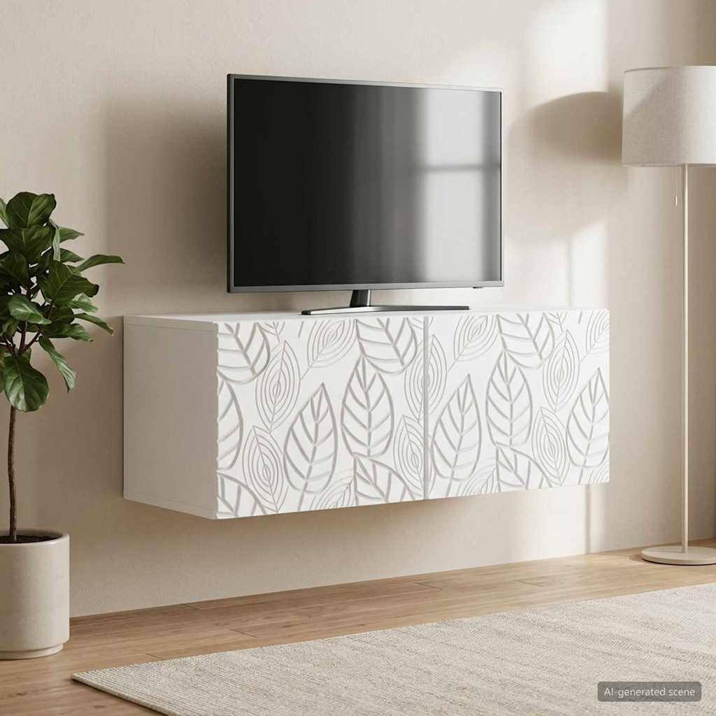 TV ormar za zid 59,5 x 41 x 30 cm Bijela Konstruirano drvo